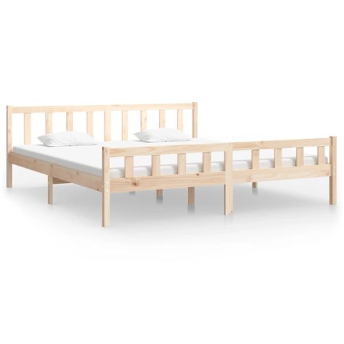 Cadre De Lit Sans Matelas Bois Massif 160x200 Cm
