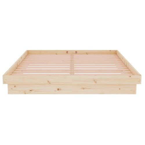 Cadre De Lit Sans Matelas Bois Massif 140x190 Cm