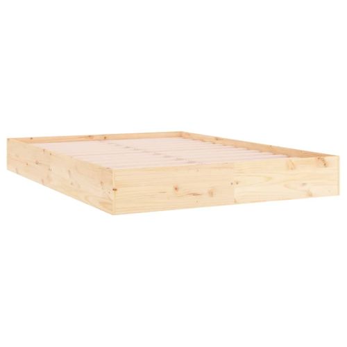 Cadre De Lit Sans Matelas Bois Massif 140x200 Cm
