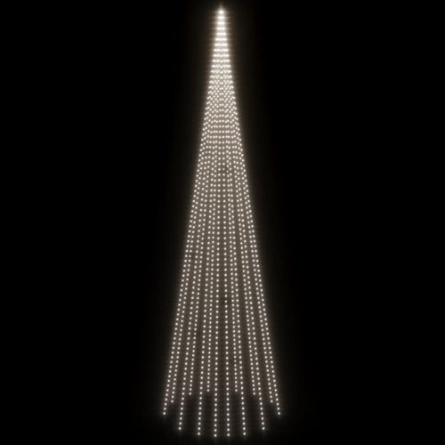 Sapin De Noël Sur Mât De Drapeau 1134 LED Blanc Froid 800 Cm