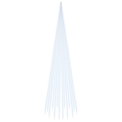 Sapin De Noël Sur Mât De Drapeau 1134 LED Blanc Froid 800 Cm