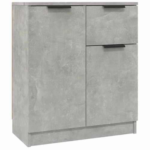 Buffet Gris Béton 60x30x70 Cm Bois Contreplaqué