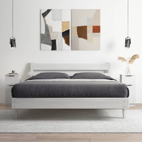 Buffets 2 Pièces Blanc 30x30x70 Cm Bois Contreplaqué