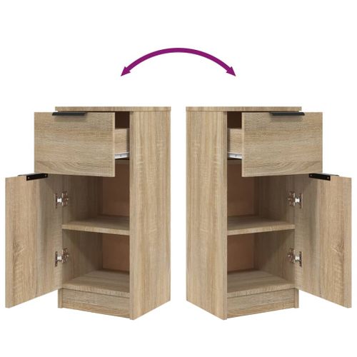 Buffets 2 Pièces Chêne Sonoma 30x30x70 Cm Bois Contreplaqué