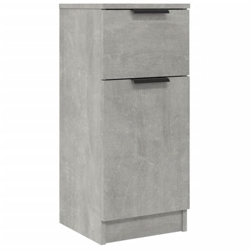 Buffet Gris Béton 30x30x70 Cm Bois Contreplaqué