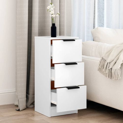 Buffet Blanc 30x30x70 Cm Bois Contreplaqué