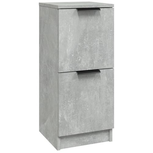Buffet Gris Béton 30x30x70 Cm Bois Contreplaqué