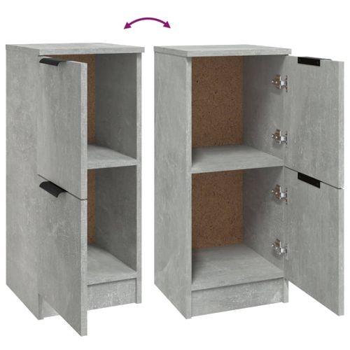 Buffet Gris Béton 30x30x70 Cm Bois Contreplaqué