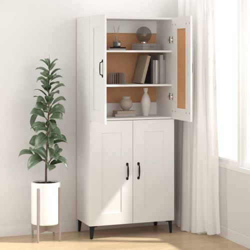 Buffet Blanc 69,5x34x90 Cm Bois Contreplaqué