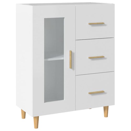 Buffet Blanc 69,5x34x90 Cm Bois Contreplaqué