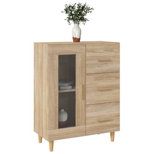 Buffet Chêne Sonoma 69,5x34x90 Cm Bois Contreplaqué