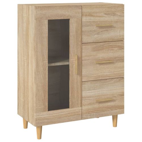 Buffet Chêne Sonoma 69,5x34x90 Cm Bois Contreplaqué