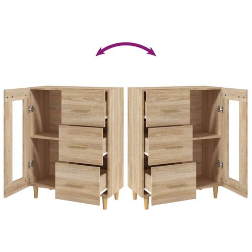 Buffet Chêne Sonoma 69,5x34x90 Cm Bois Contreplaqué