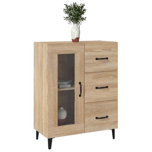 Buffet Chêne Sonoma 69,5x34x90 Cm Bois Contreplaqué