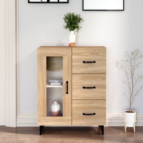 Buffet Chêne Sonoma 69,5x34x90 Cm Bois Contreplaqué