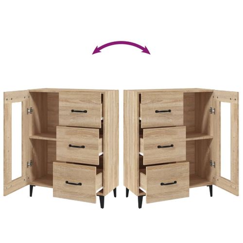 Buffet Chêne Sonoma 69,5x34x90 Cm Bois Contreplaqué