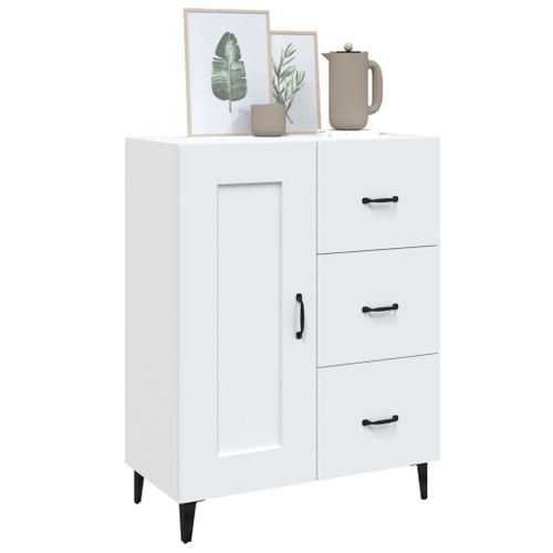 Buffet Blanc 69,5x34x90 Cm Bois Contreplaqué