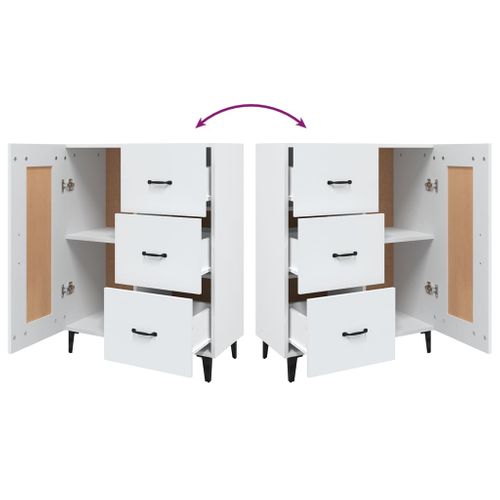 Buffet Blanc 69,5x34x90 Cm Bois Contreplaqué