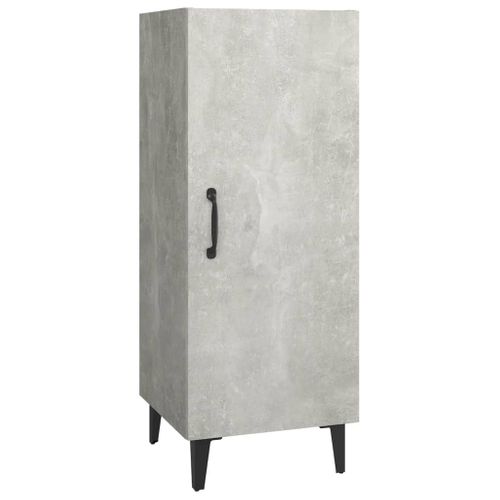 Buffet Gris Béton 34,5x34x90 Cm Bois Contreplaqué