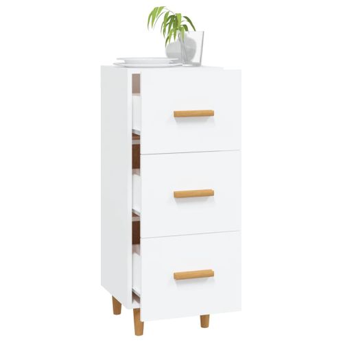 Buffet Blanc 34,5x34x90 Cm Bois Contreplaqué