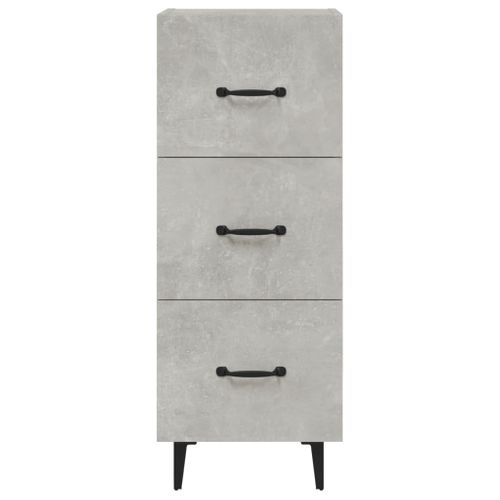 Buffet Gris Béton 34,5x34x90 Cm Bois Contreplaqué