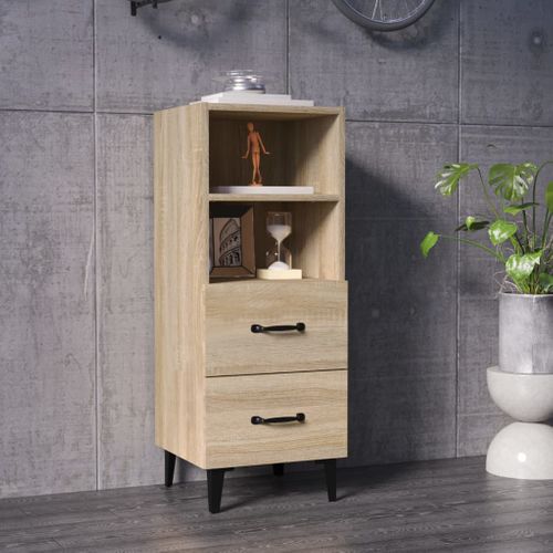 Buffet Chêne Sonoma 34,5x34x90 Cm Bois Contreplaqué