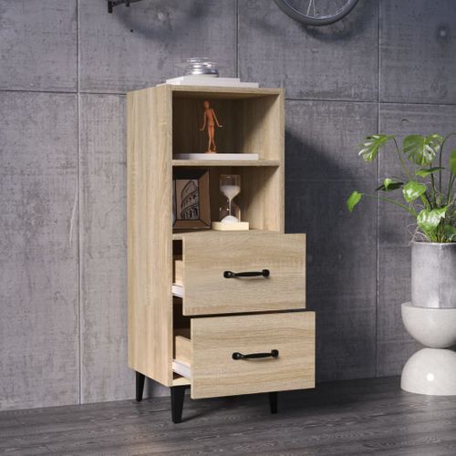 Buffet Chêne Sonoma 34,5x34x90 Cm Bois Contreplaqué