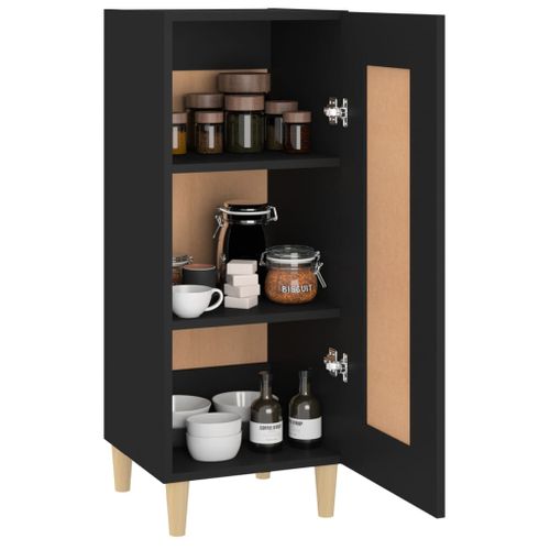 Buffet Noir 34,5x34x90 Cm Bois Contreplaqué