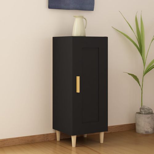Buffet Noir 34,5x34x90 Cm Bois Contreplaqué