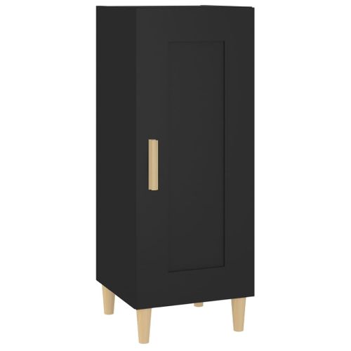 Buffet Noir 34,5x34x90 Cm Bois Contreplaqué