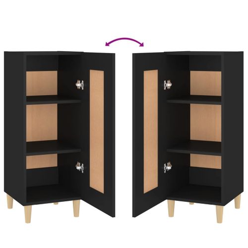 Buffet Noir 34,5x34x90 Cm Bois Contreplaqué