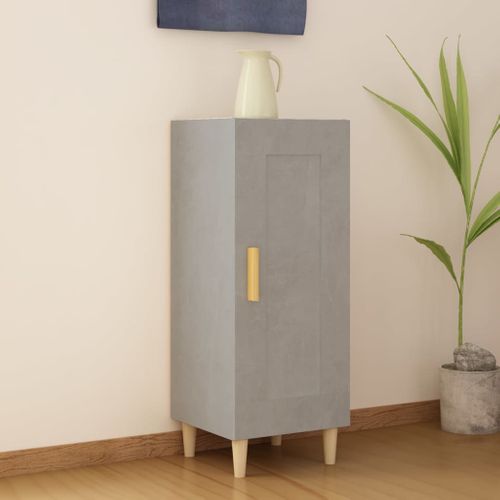 Buffet Gris Béton 34,5x34x90 Cm Bois Contreplaqué