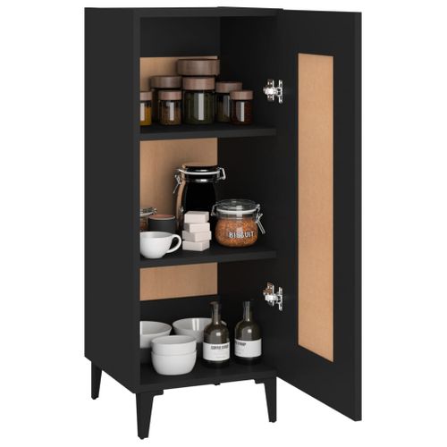 Buffet Noir 34,5x34x90 Cm Bois Contreplaqué