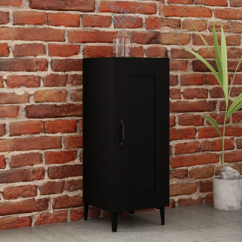 Buffet Noir 34,5x34x90 Cm Bois Contreplaqué