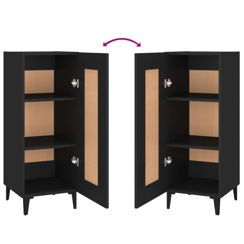 Buffet Noir 34,5x34x90 Cm Bois Contreplaqué