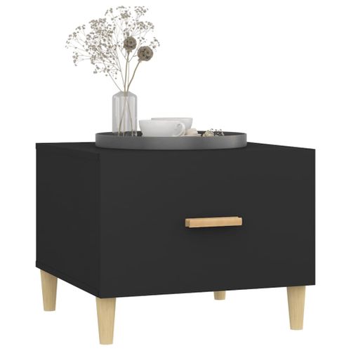 Table Basse Noir 50x50x40 Cm Bois Contreplaqué
