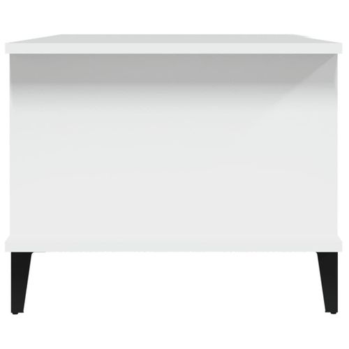 Table Basse Blanc 90x50x40 Cm Bois Contreplaqué