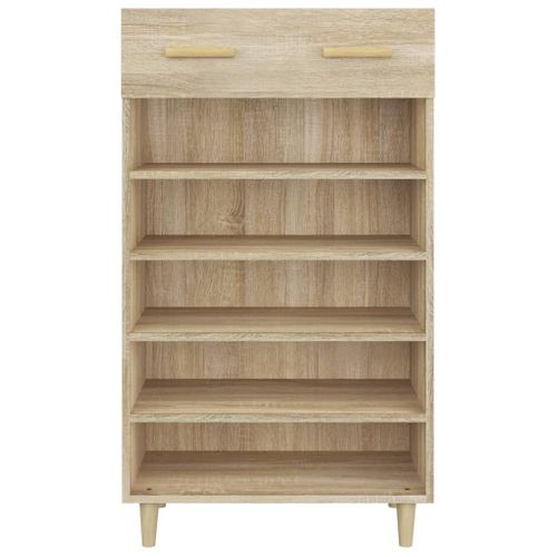 Armoire à Chaussures Chêne Sonoma 60x35x105cm Bois D'ingénierie