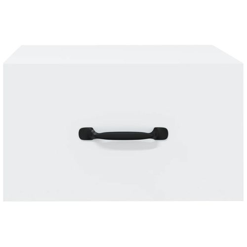 Table De Chevet Murale Blanc 35x35x20 Cm