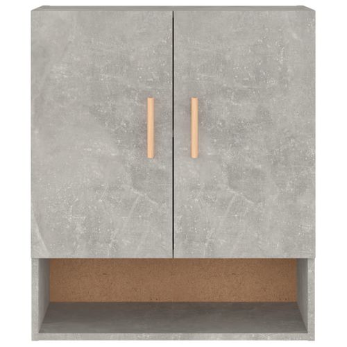 Armoire Murale Gris Béton 60x31x70 Cm Bois Contreplaqué