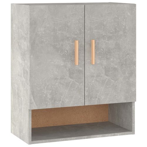 Armoire Murale Gris Béton 60x31x70 Cm Bois Contreplaqué