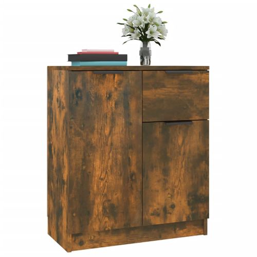 Buffet Chêne Fumé 60x30x70 Cm Bois Contreplaqué