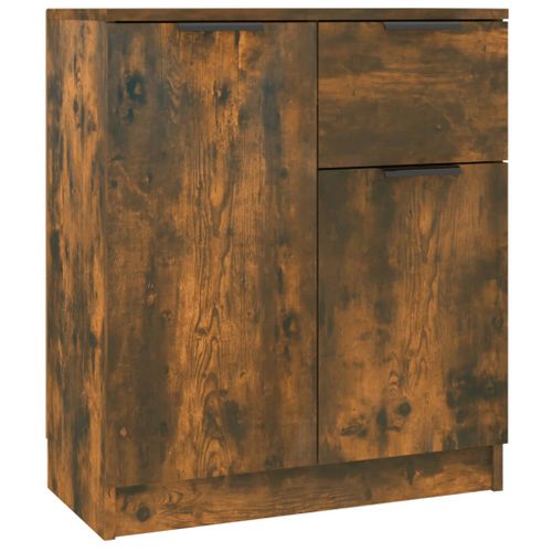 Buffet Chêne Fumé 60x30x70 Cm Bois Contreplaqué
