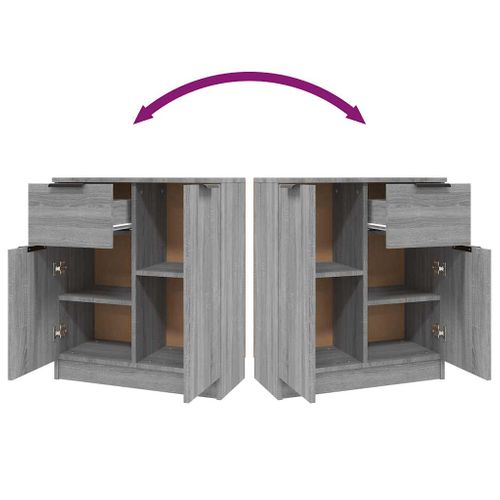 Buffet Sonoma Gris 60x30x70 Cm Bois Contreplaqué