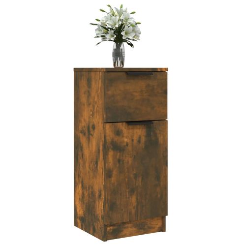 Buffet Chêne Fumé 30x30x70 Cm Bois Contreplaqué