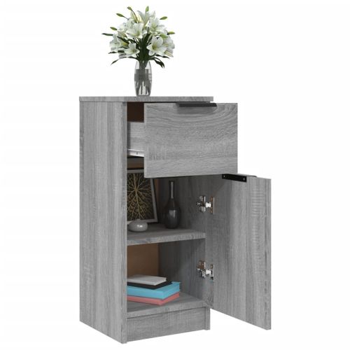 Buffets 2 Pièces Sonoma Gris 30x30x70 Cm Bois Contreplaqué