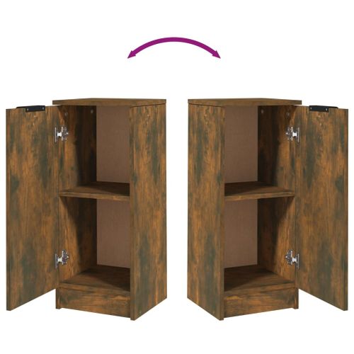 Buffet Chêne Fumé 30x30x70 Cm Bois Contreplaqué