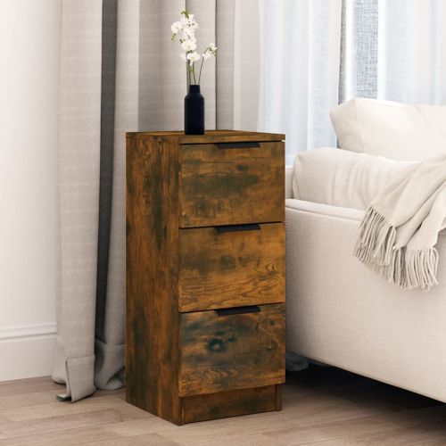 Buffet Chêne Fumé 30x30x70 Cm Bois Contreplaqué