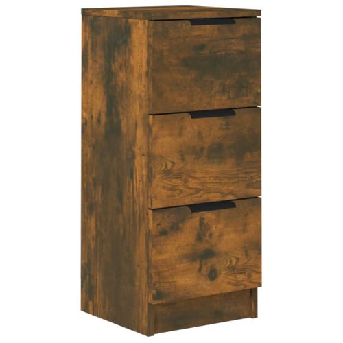Buffet Chêne Fumé 30x30x70 Cm Bois Contreplaqué