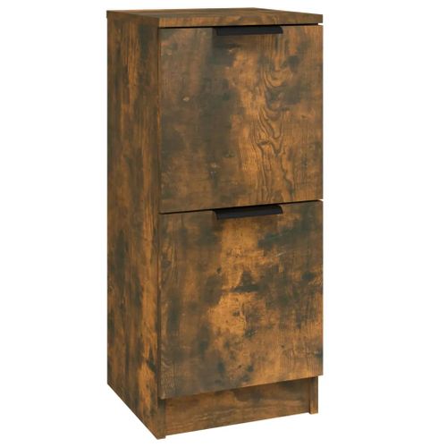 Buffet Chêne Fumé 30x30x70 Cm Bois Contreplaqué
